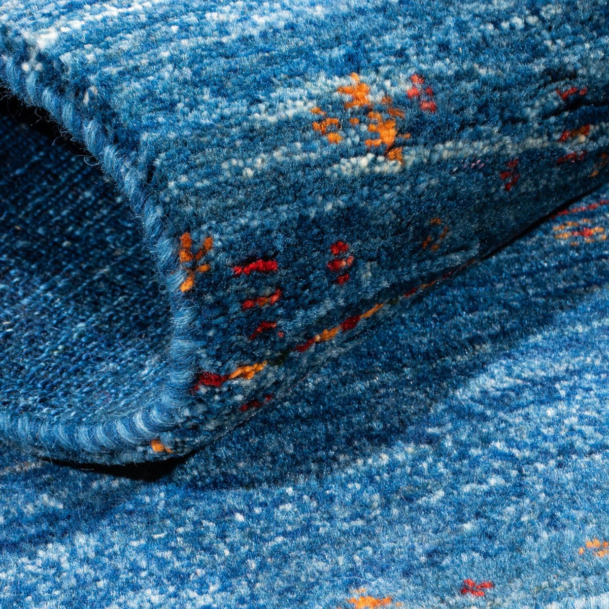 Dywan Gabbeh - Loribaft Perski - 120 x 80 cm - niebieski