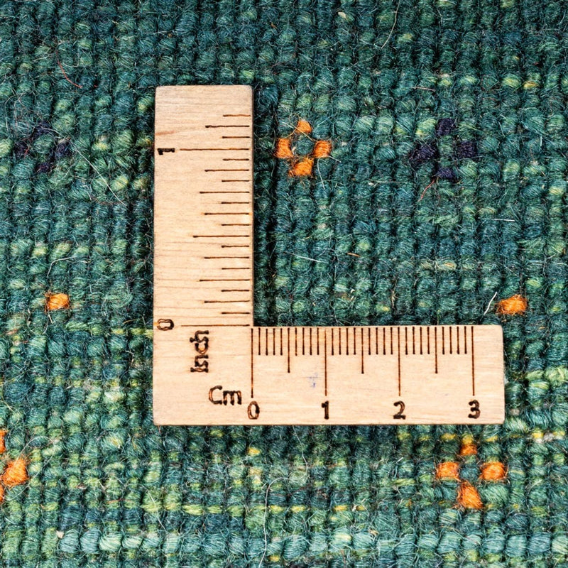 Dywan Gabbeh - Loribaft Perski - 124 x 87 cm - zielona