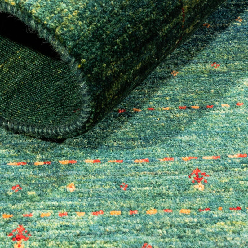 Dywan Gabbeh - Loribaft Perski - 129 x 82 cm - zielona