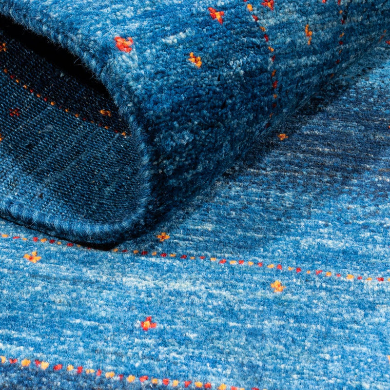 Dywan Gabbeh - Loribaft Perski - 129 x 85 cm - niebieski