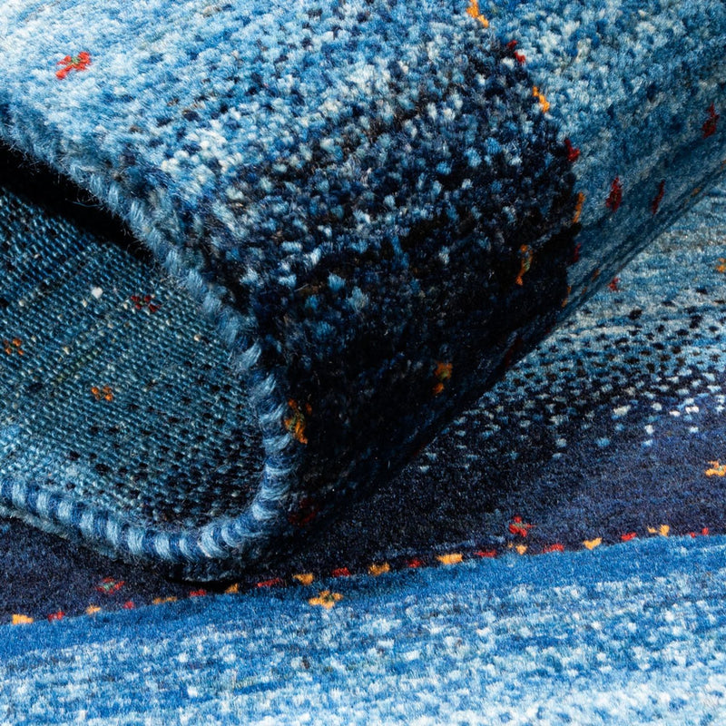 Dywan Gabbeh - Loribaft Perski - 129 x 84 cm - niebieski