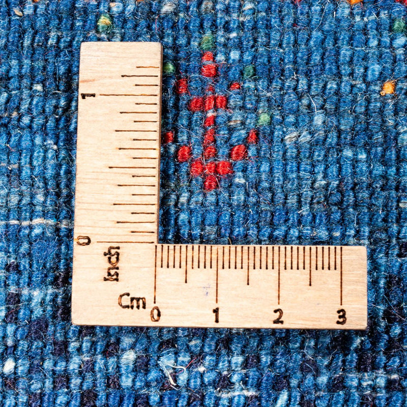 Dywan Gabbeh - Loribaft Perski - 129 x 84 cm - niebieski