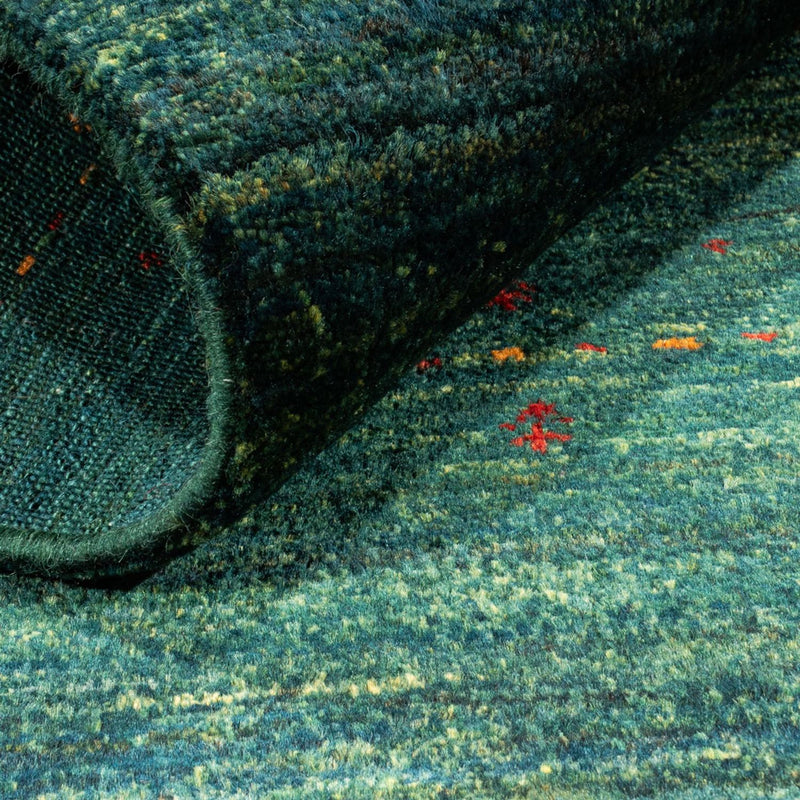 Dywan Gabbeh - Loribaft Perski - 125 x 82 cm - zielona