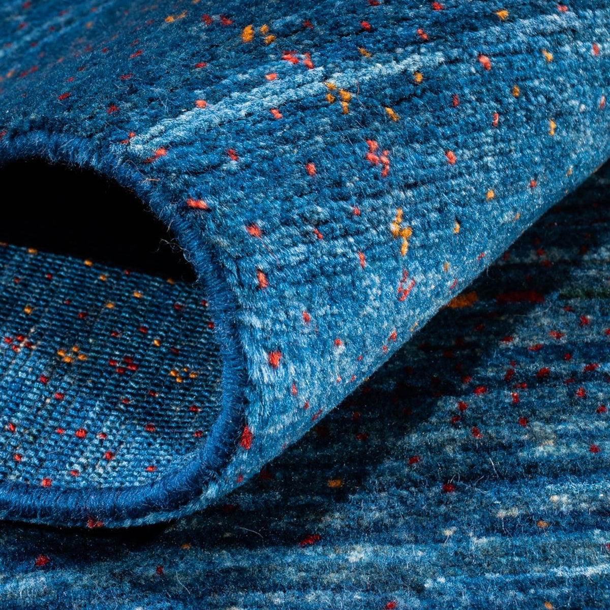 Dywan Gabbeh - Loribaft Perski - 153 x 85 cm - niebieski