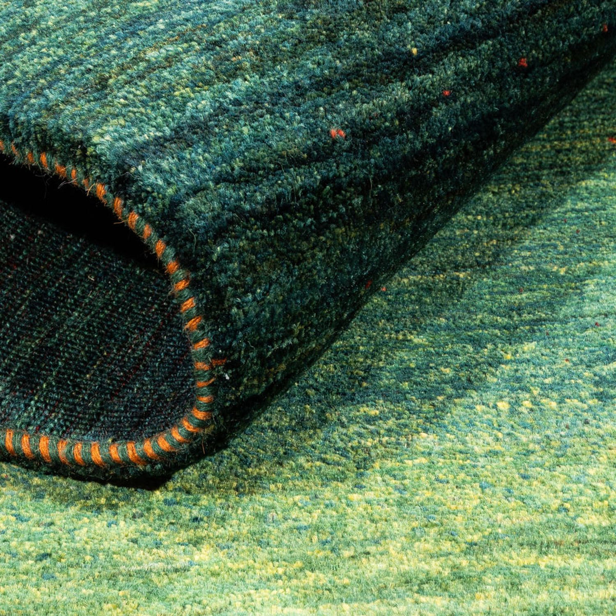 Dywan Gabbeh - Loribaft Perski - 136 x 87 cm - zielona