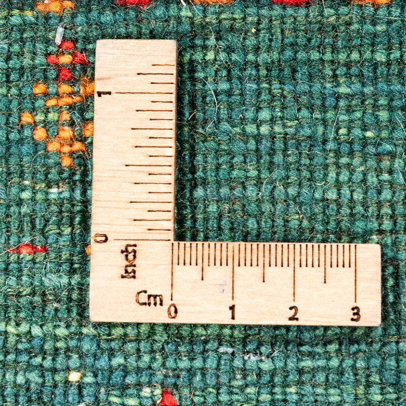 Dywan Gabbeh - Loribaft Perski - 125 x 86 cm - zielona