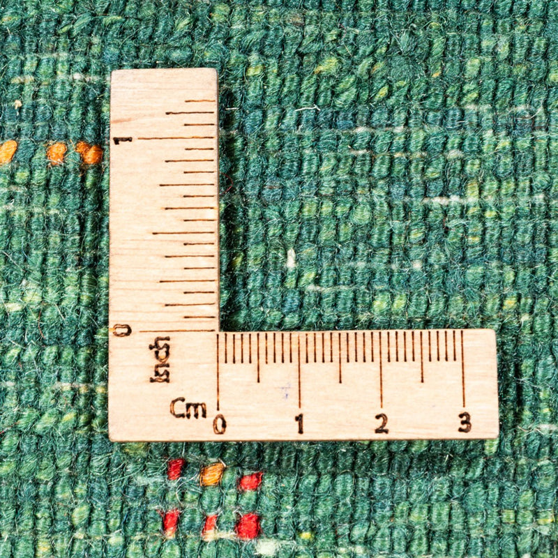 Dywan Gabbeh - Loribaft Perski - 133 x 84 cm - zielona