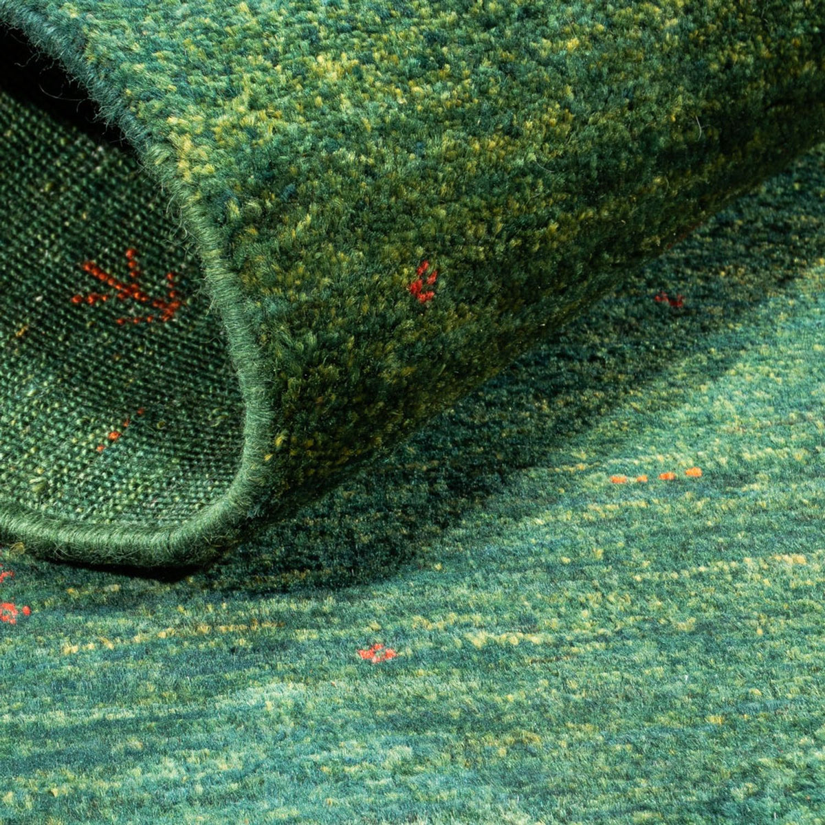 Dywan Gabbeh - Loribaft Perski - 120 x 76 cm - zielona