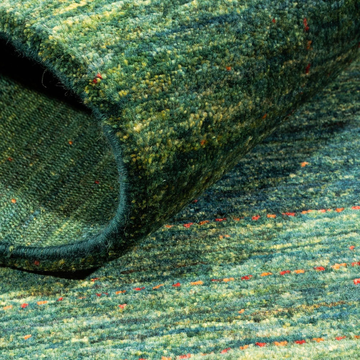 Dywan Gabbeh - Loribaft Perski - 135 x 84 cm - zielona