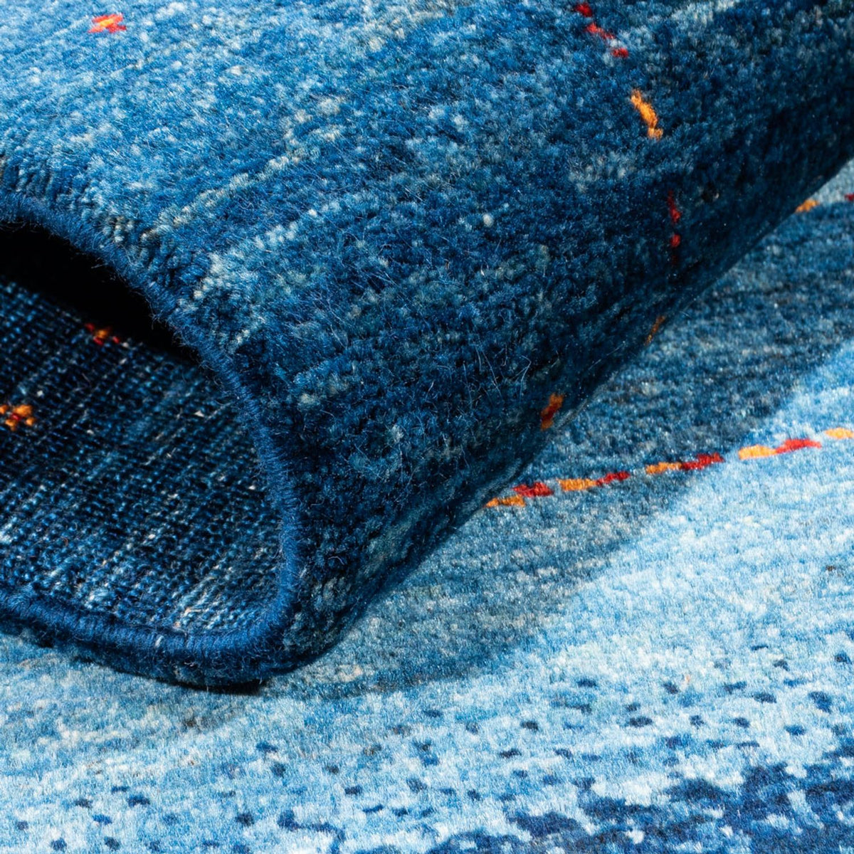 Dywan Gabbeh - Loribaft Perski - 122 x 83 cm - niebieski