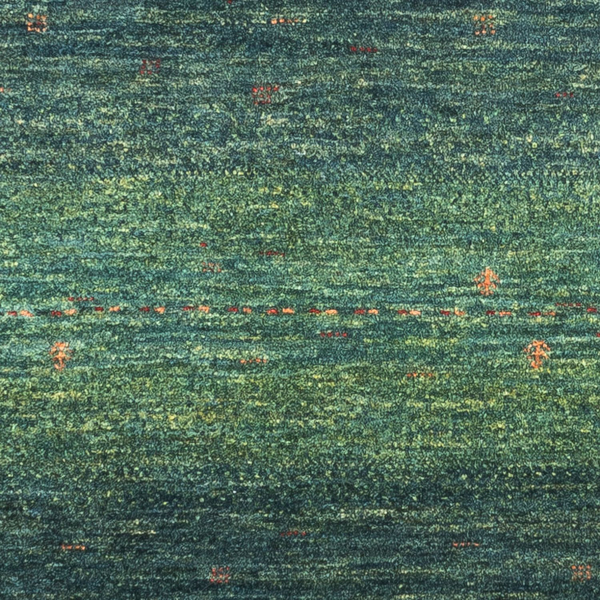 Dywan Gabbeh - Loribaft Perski - 123 x 78 cm - zielona