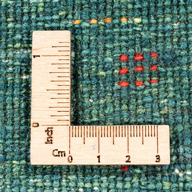 Dywan Gabbeh - Loribaft Perski - 123 x 78 cm - zielona