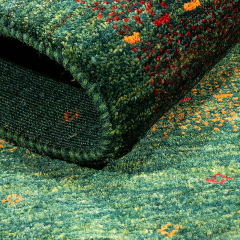 Dywan Gabbeh - Loribaft Perski - 128 x 82 cm - zielona