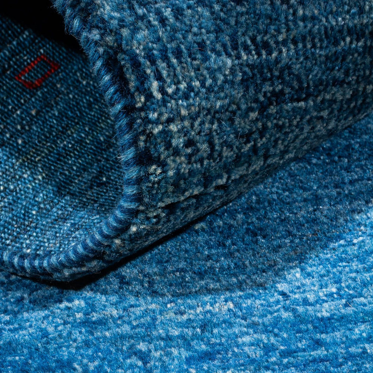 Dywan Gabbeh - Loribaft Perski - 137 x 83 cm - niebieski