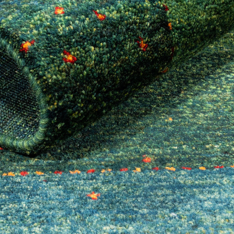 Dywan Gabbeh - Loribaft Perski - 121 x 80 cm - zielona