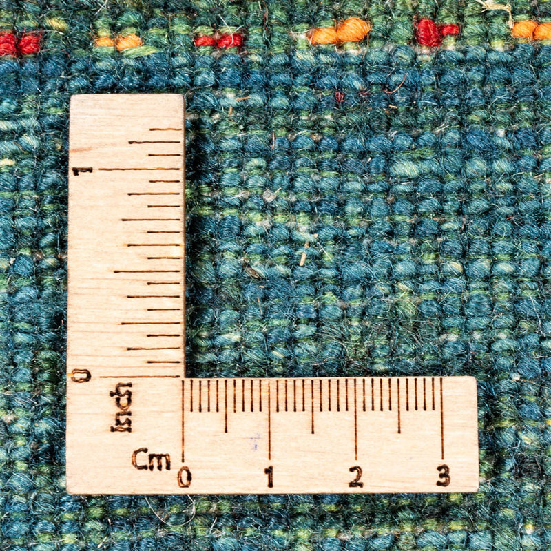 Dywan Gabbeh - Loribaft Perski - 121 x 80 cm - zielona