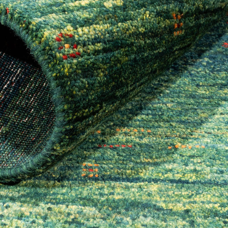 Dywan Gabbeh - Loribaft Perski - 110 x 81 cm - zielona