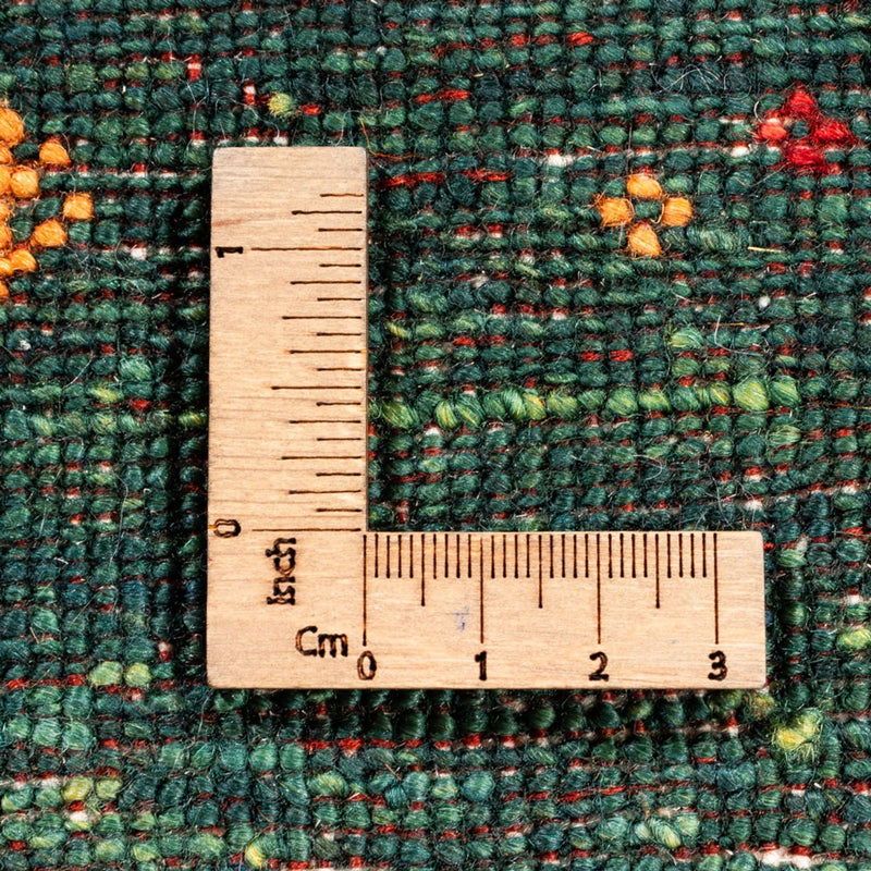 Dywan Gabbeh - Loribaft Perski - 110 x 81 cm - zielona