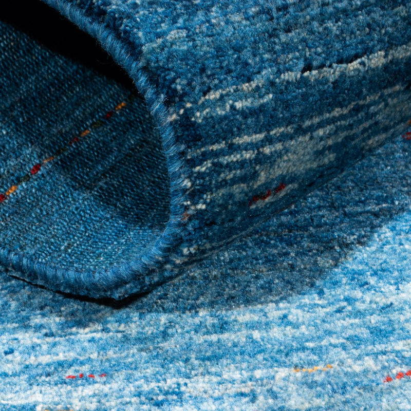 Dywan Gabbeh - Loribaft Perski - 132 x 84 cm - niebieski