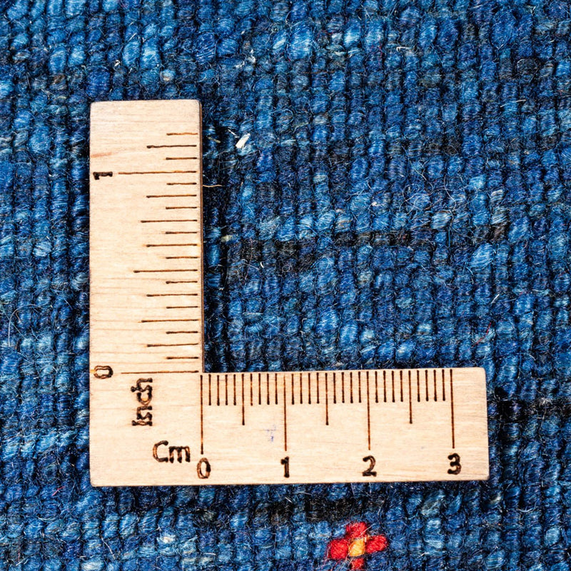 Dywan Gabbeh - Loribaft Perski - 132 x 83 cm - niebieski