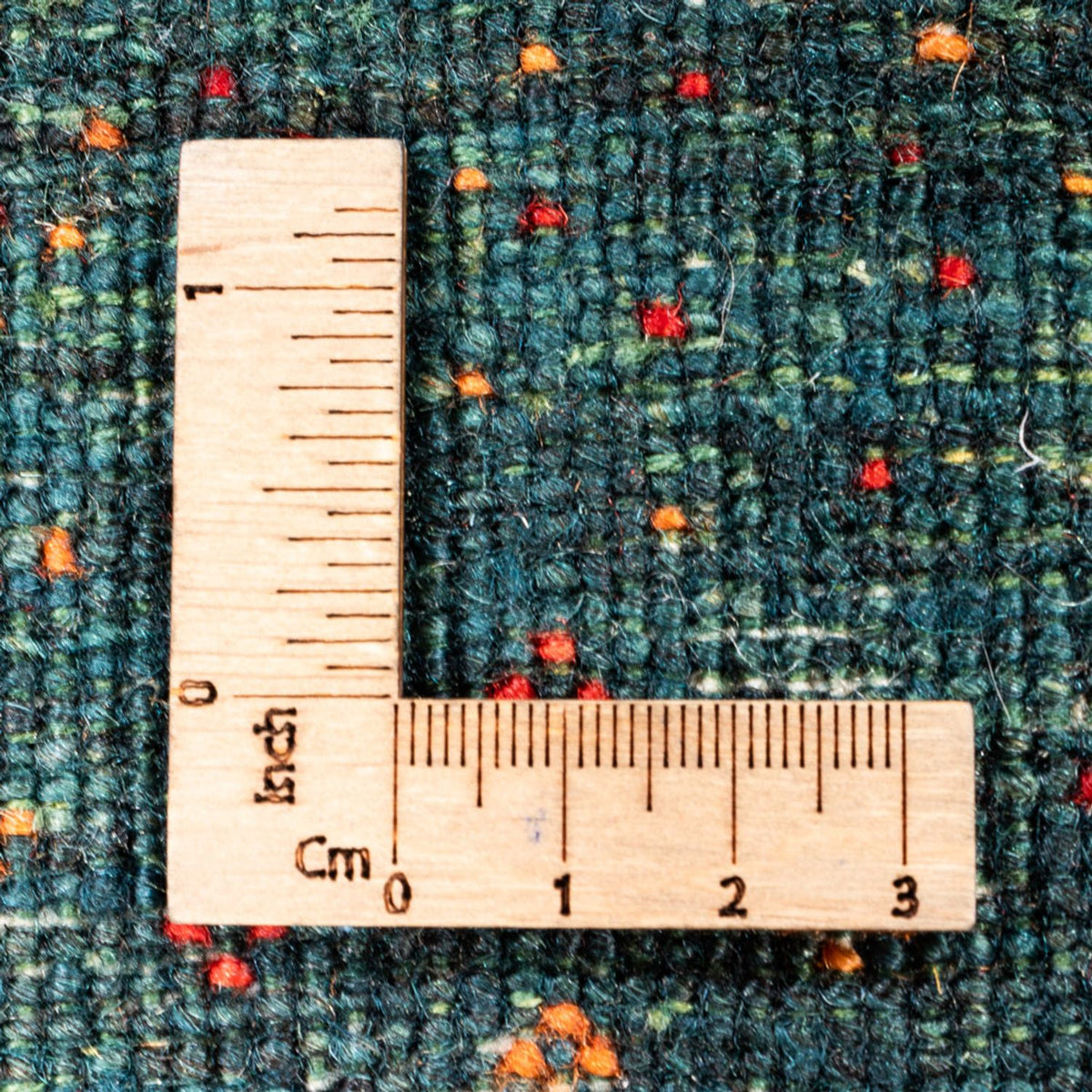 Dywan Gabbeh - Loribaft Perski - 110 x 86 cm - zielona