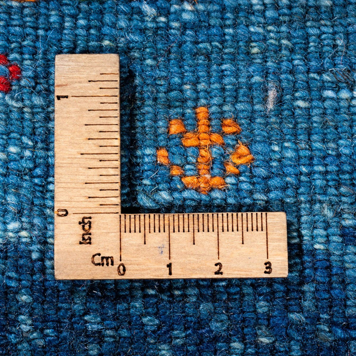 Dywan Gabbeh - Loribaft Perski - 112 x 100 cm - niebieski