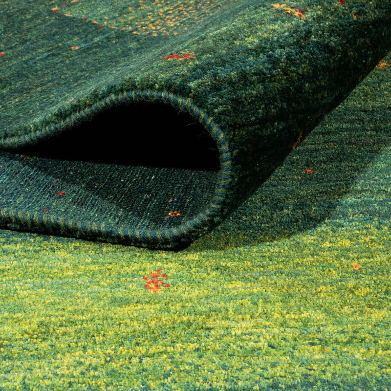 Dywan Gabbeh - Loribaft Perski - 314 x 233 cm - zielona