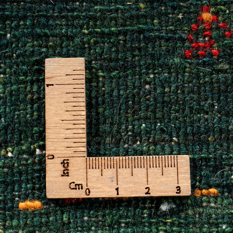 Dywan Gabbeh - Loribaft Perski - 314 x 233 cm - zielona