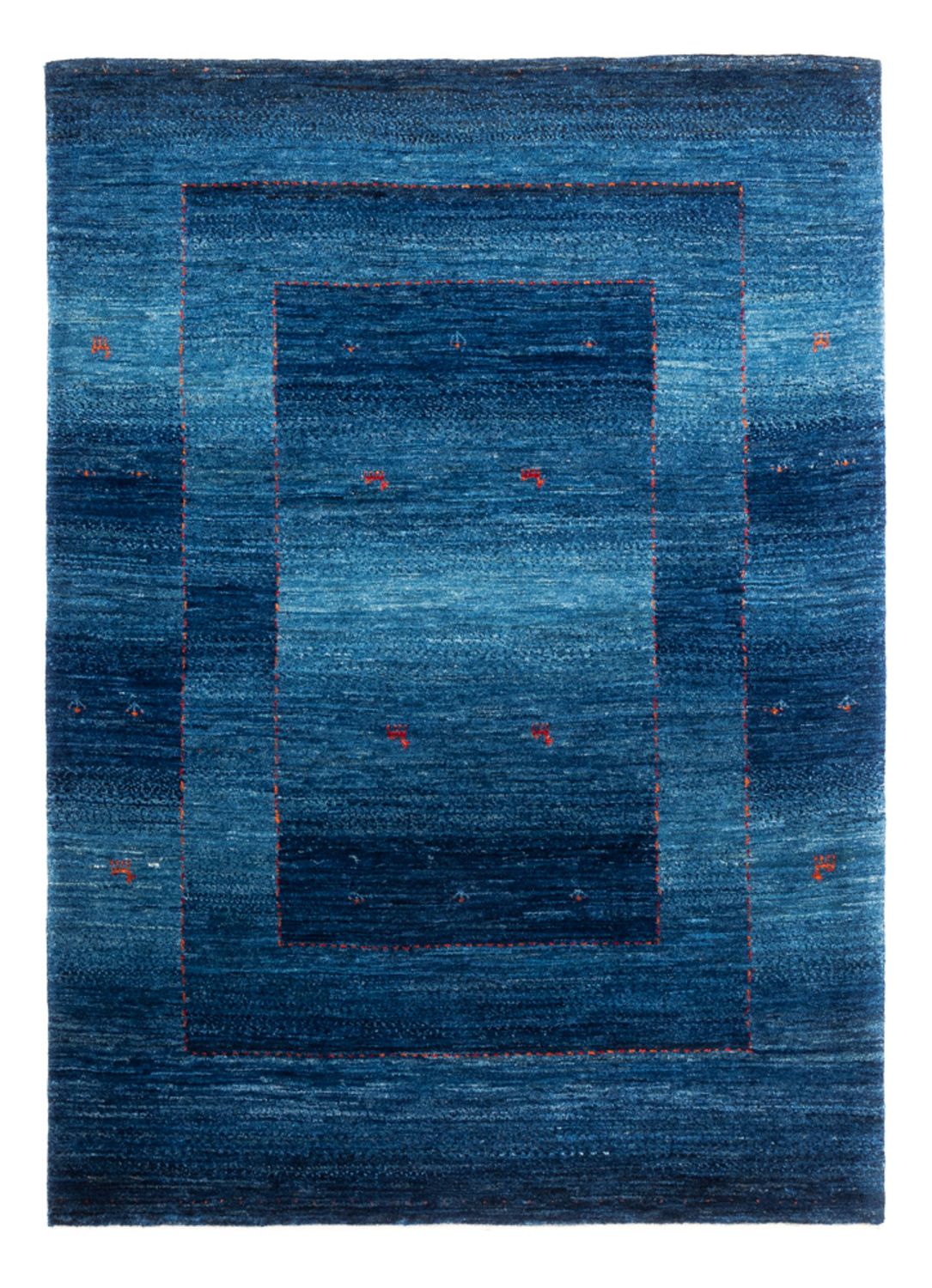 Dywan Gabbeh - Loribaft Perski - 181 x 128 cm - niebieski