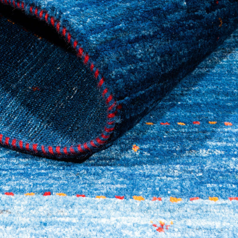 Dywan Gabbeh - Loribaft Perski - 145 x 101 cm - niebieski