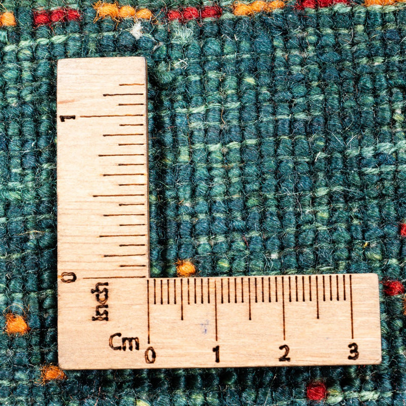 Dywan Gabbeh - Loribaft Perski - 111 x 83 cm - zielona