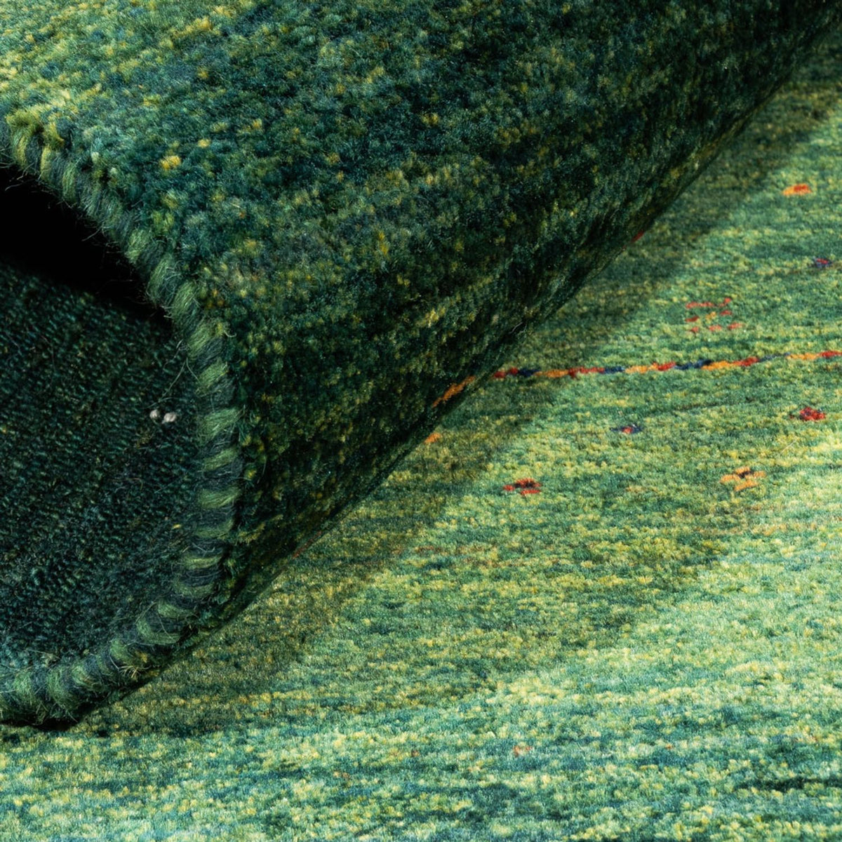 Dywan Gabbeh - Loribaft Perski - 125 x 81 cm - zielona