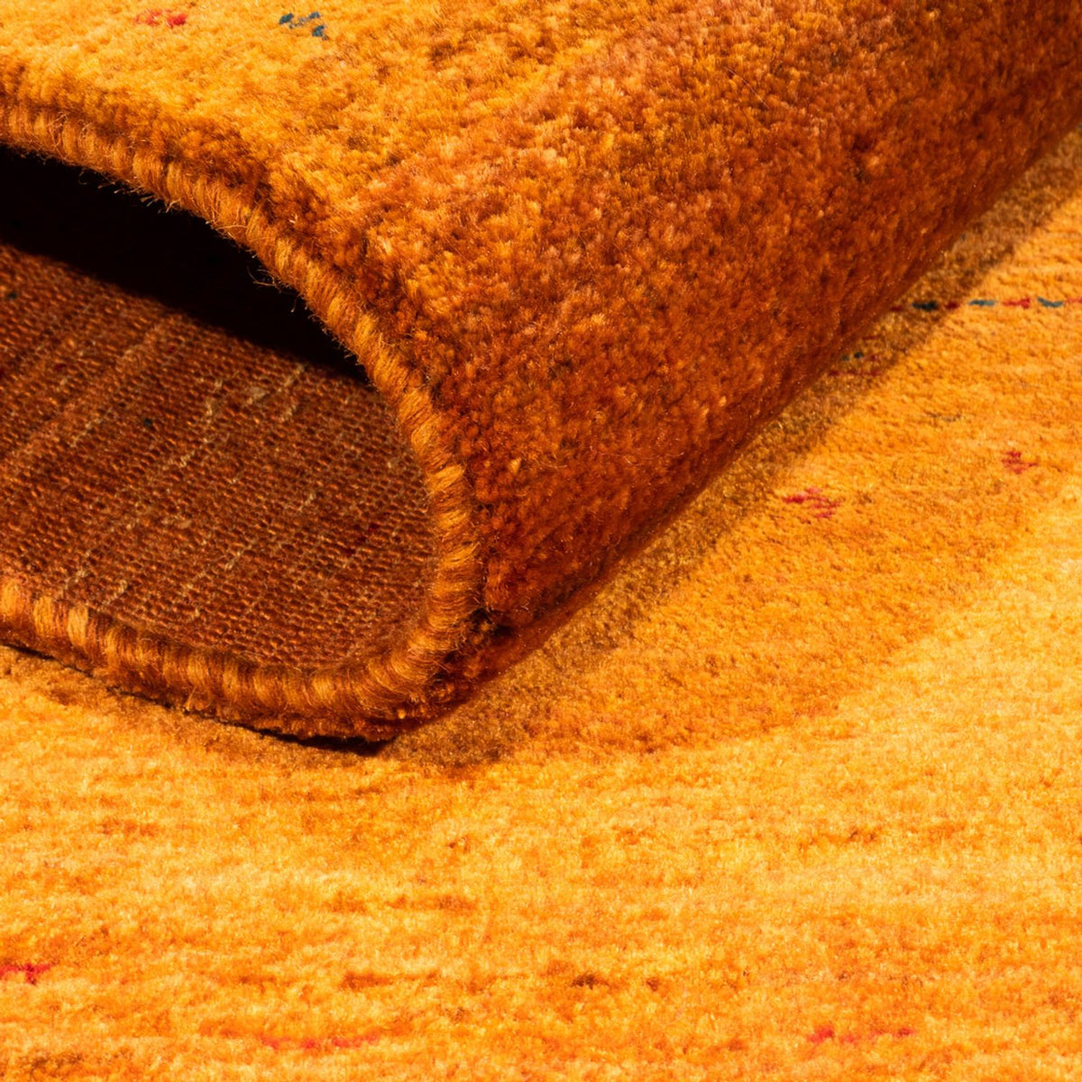 Dywan Gabbeh - Loribaft Perski - 130 x 85 cm - złoto