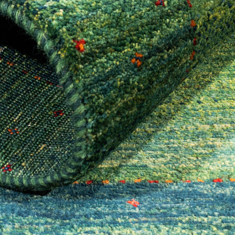 Dywan Gabbeh - Loribaft Perski - 123 x 85 cm - zielona