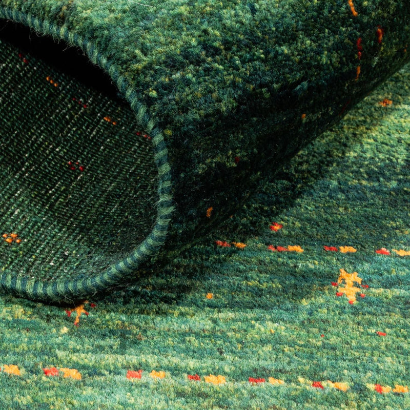 Dywan Gabbeh - Loribaft Perski - 119 x 86 cm - zielona