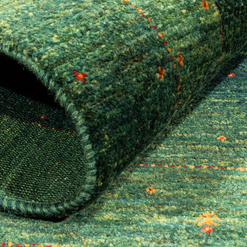 Dywan Gabbeh - Loribaft Perski - 127 x 86 cm - zielona