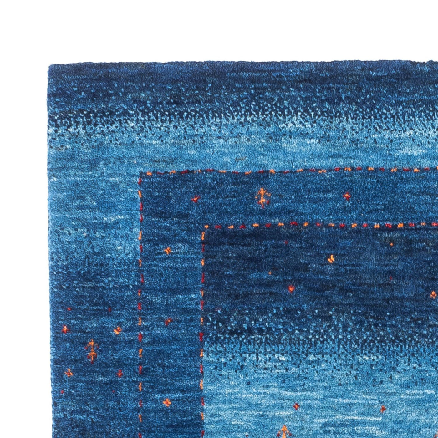 Dywan Gabbeh - Loribaft Perski - 135 x 93 cm - niebieski