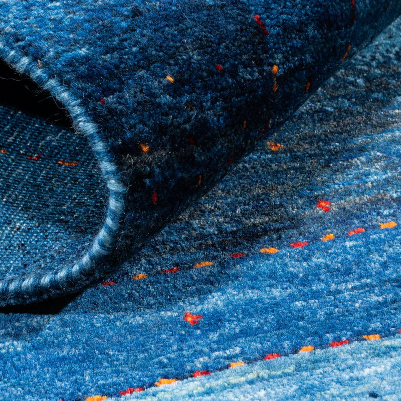 Dywan Gabbeh - Loribaft Perski - 135 x 93 cm - niebieski