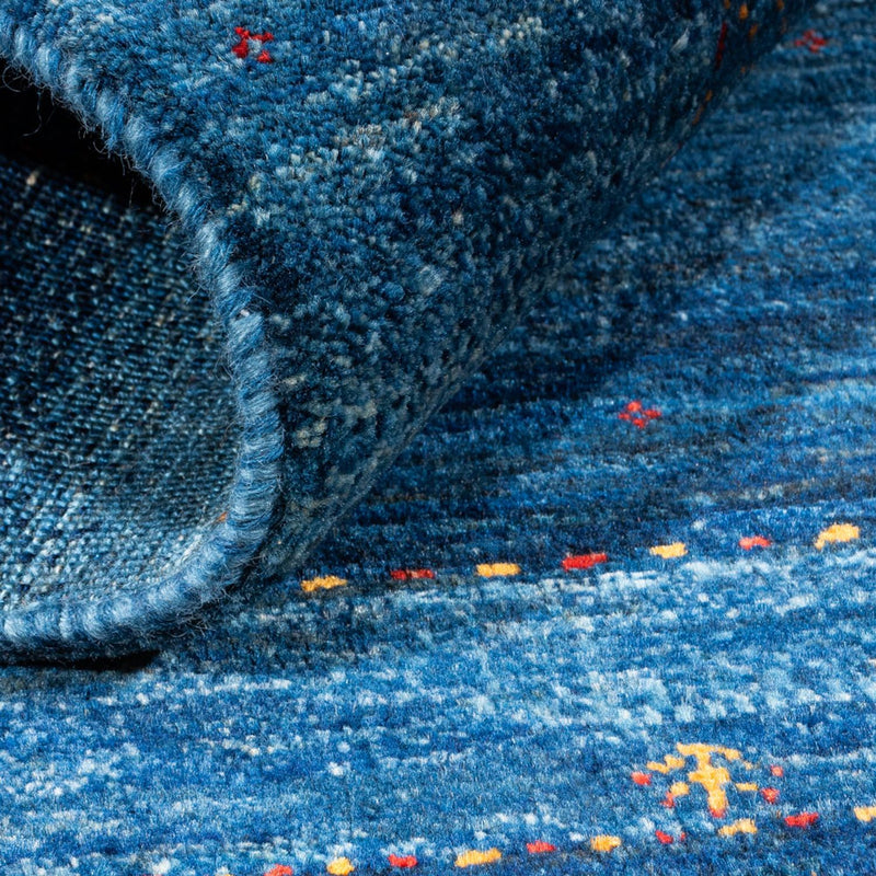 Dywan Gabbeh - Loribaft Perski - 116 x 84 cm - niebieski