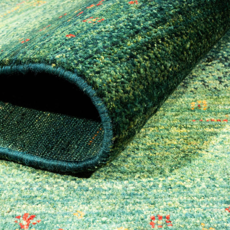 Dywan Gabbeh - Loribaft Perski - 188 x 124 cm - zielona