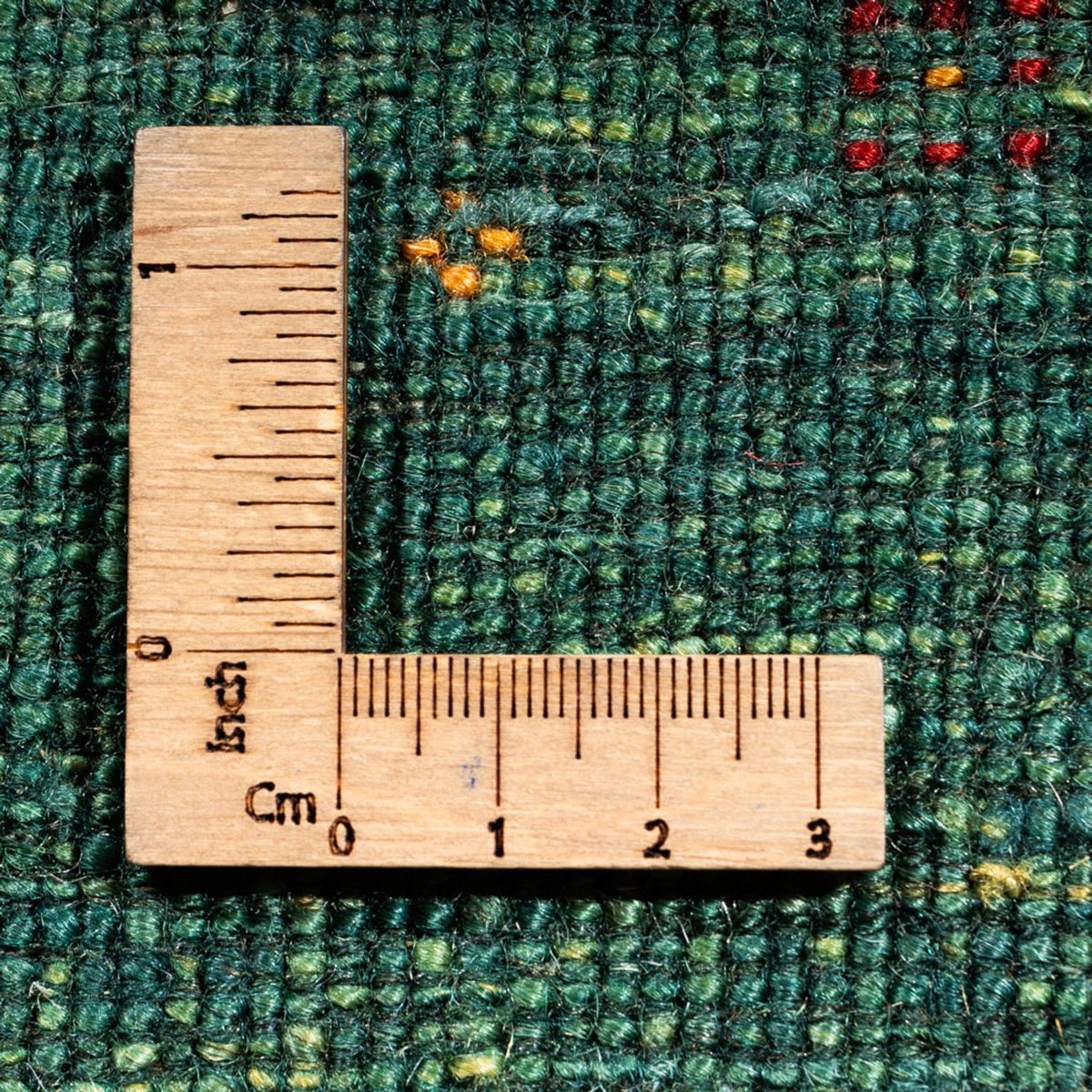 Dywan Gabbeh - Loribaft Perski - 188 x 124 cm - zielona