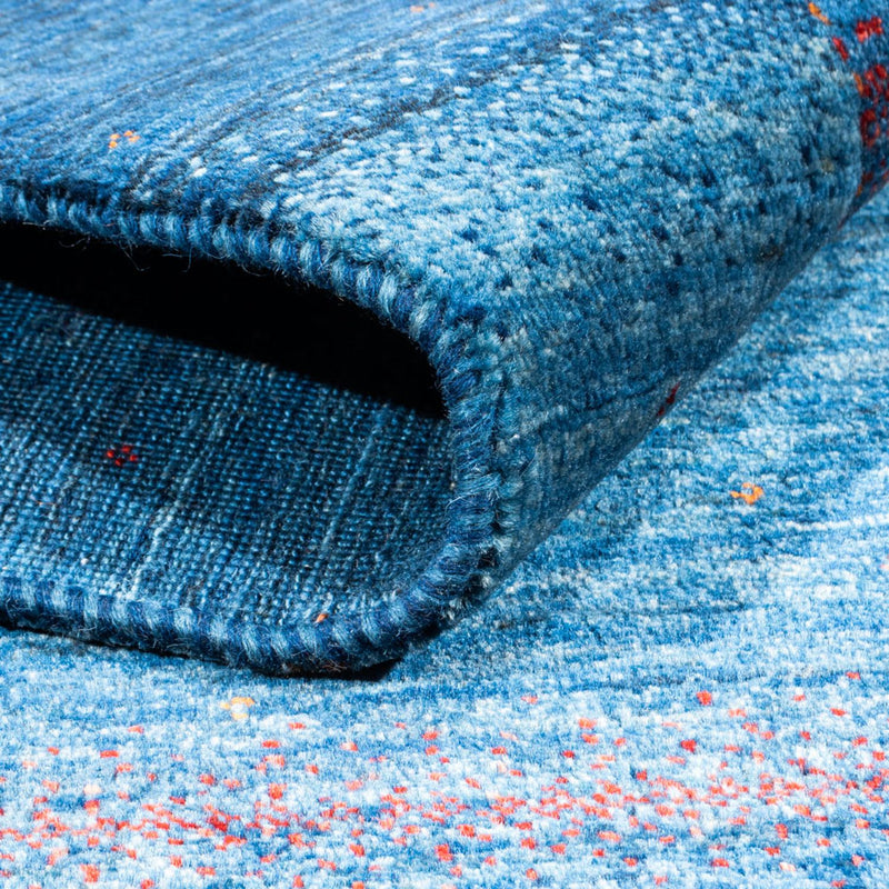 Dywan Gabbeh - Loribaft Perski - 168 x 118 cm - niebieski