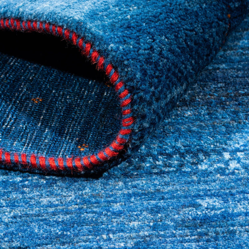 Dywan Gabbeh - Loribaft Perski - 164 x 116 cm - niebieski