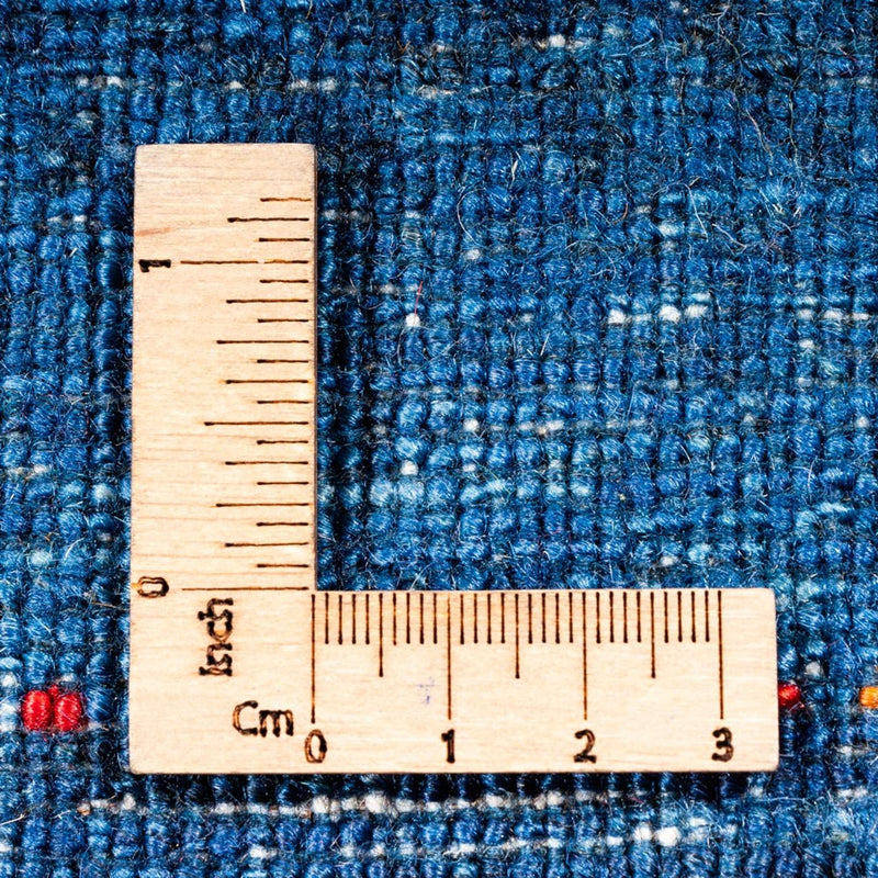 Dywan Gabbeh - Loribaft Perski - 164 x 116 cm - niebieski