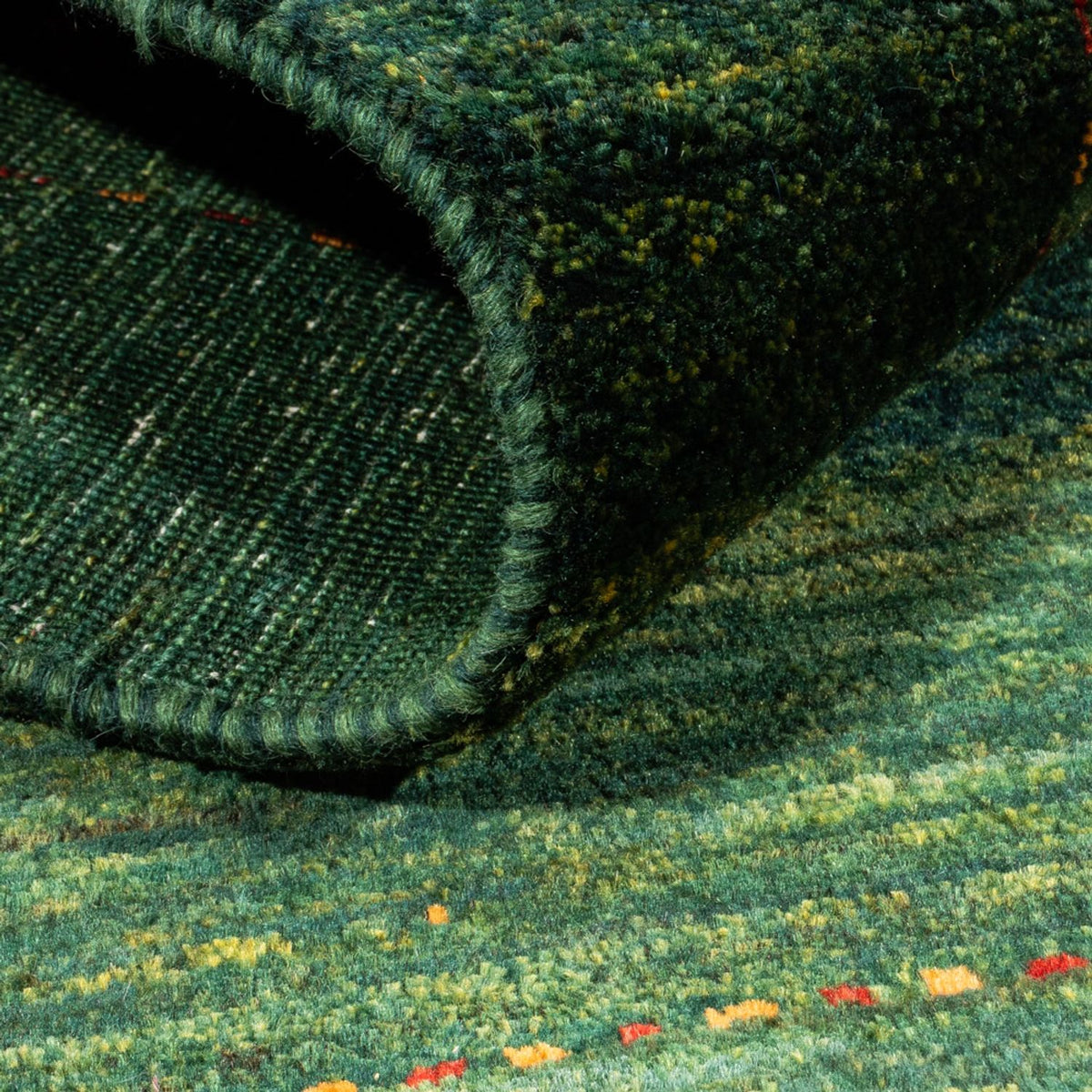 Dywan Gabbeh - Loribaft Perski - 178 x 113 cm - zielona