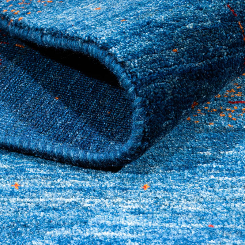 Dywan Gabbeh - Loribaft Perski - 173 x 113 cm - niebieski