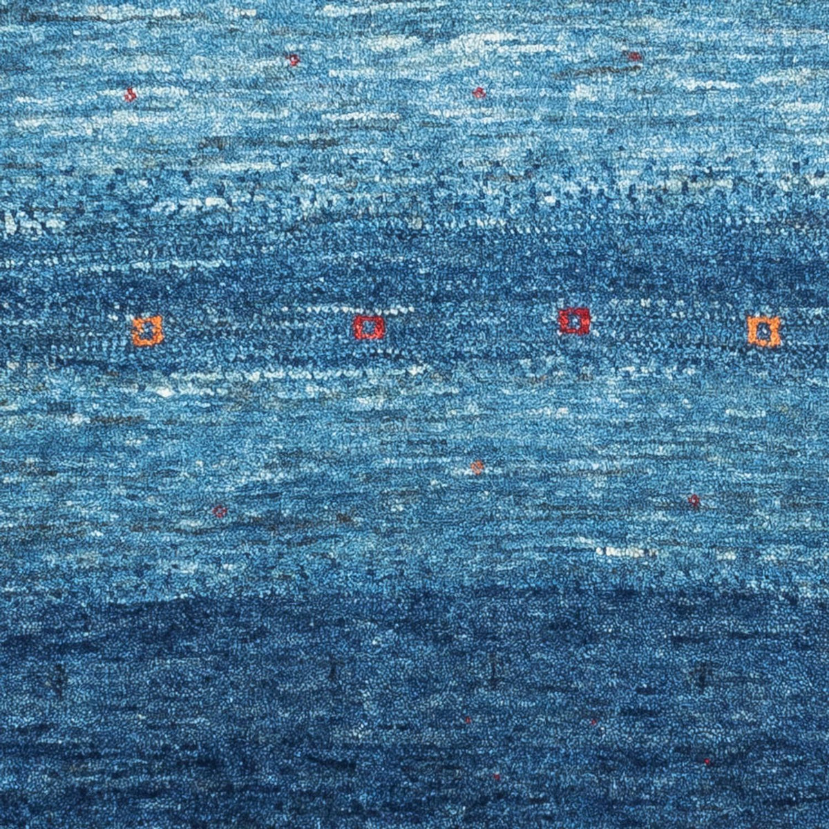 Dywan Gabbeh - Loribaft Perski - 108 x 88 cm - niebieski