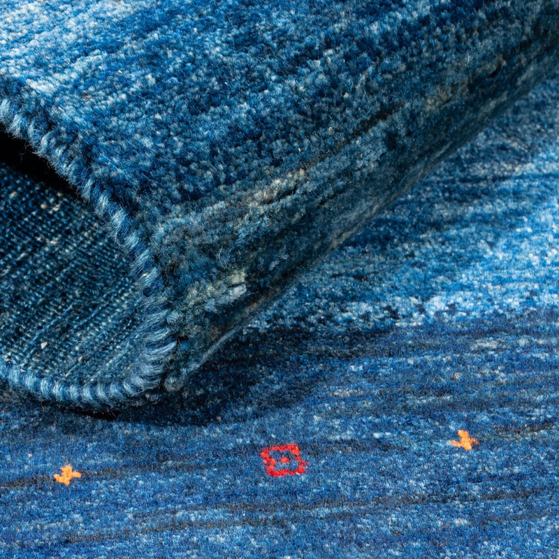 Dywan Gabbeh - Loribaft Perski - 108 x 88 cm - niebieski