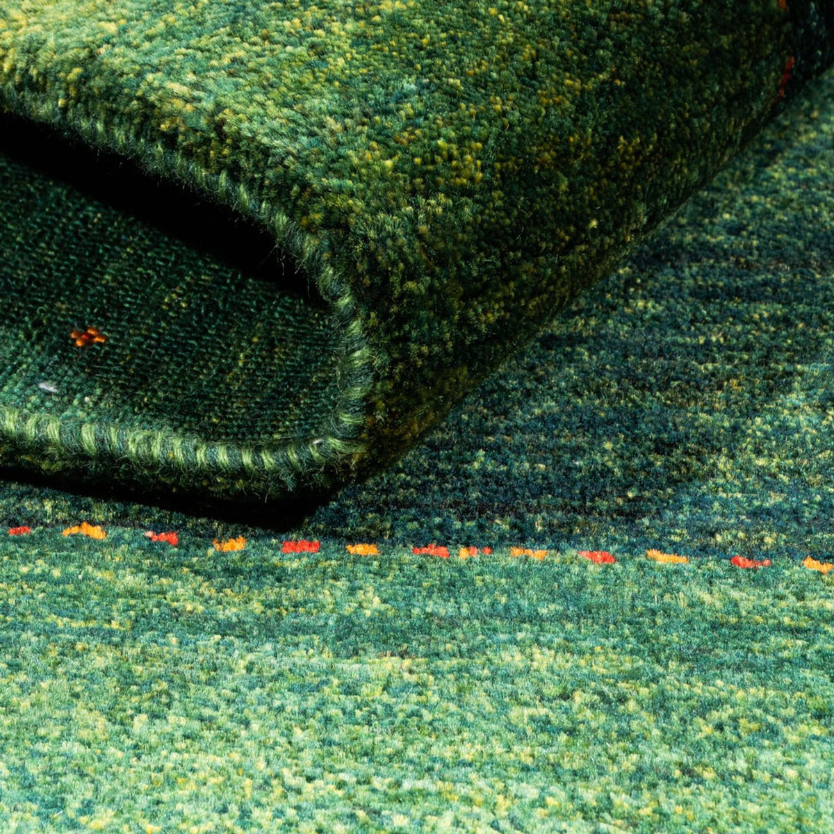 Dywan Gabbeh - Loribaft Perski - 186 x 126 cm - zielona