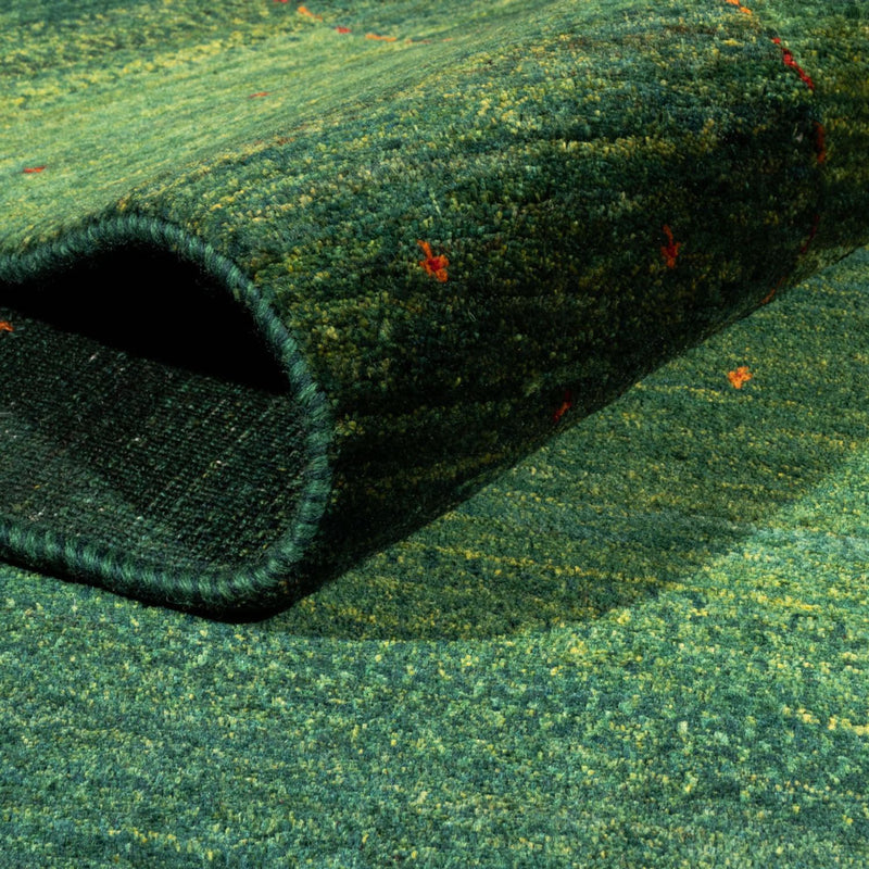 Dywan Gabbeh - Loribaft Perski - 254 x 210 cm - zielona